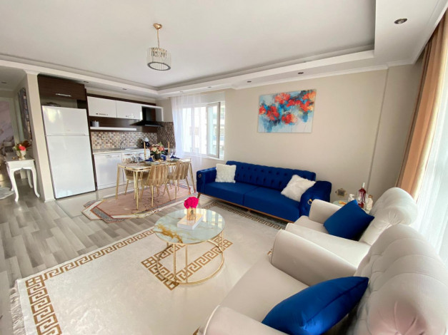 Шикарная квартира с красивым видом на старинный город Наулу в Махмутларе, Алания, 110 м2 - Ракурс 17