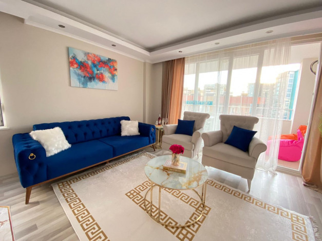 Шикарная квартира с красивым видом на старинный город Наулу в Махмутларе, Алания, 110 м2 - Ракурс 28