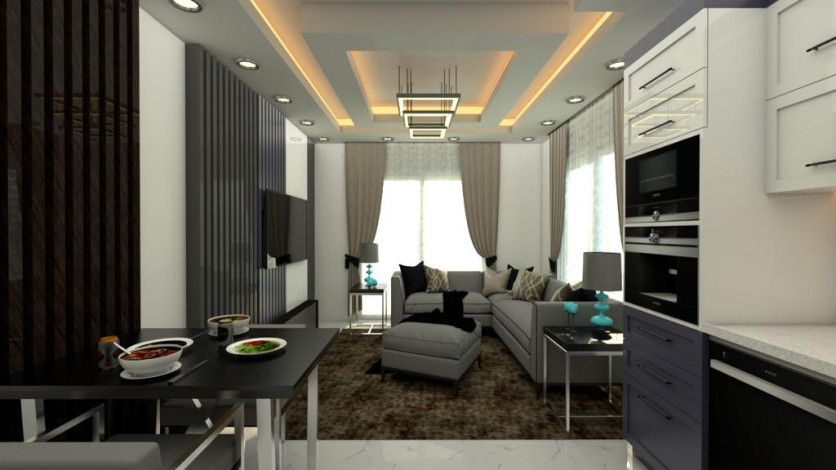 Современная двухкомнатная квартира в новом комплексе рядом со Средиземным морем, 54м2 - Ракурс 10