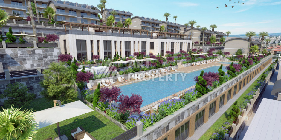 Грандиозный проект на этапе строительства в районе Конаклы в 280 м от моря! - Ракурс 21