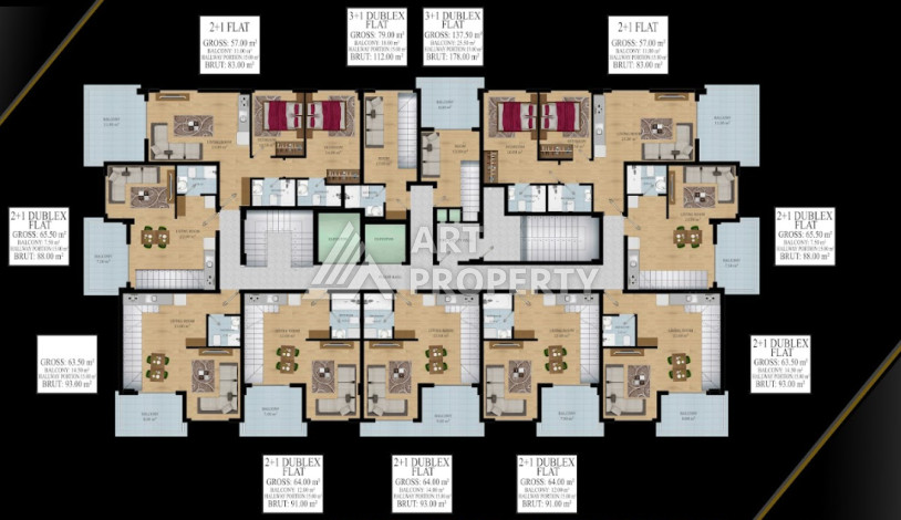 1+1 квартира в Авсаларе - Ракурс 9